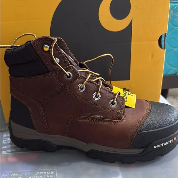 Carhartt Brown and Black Work Boots with Padded Collar Men main image 2